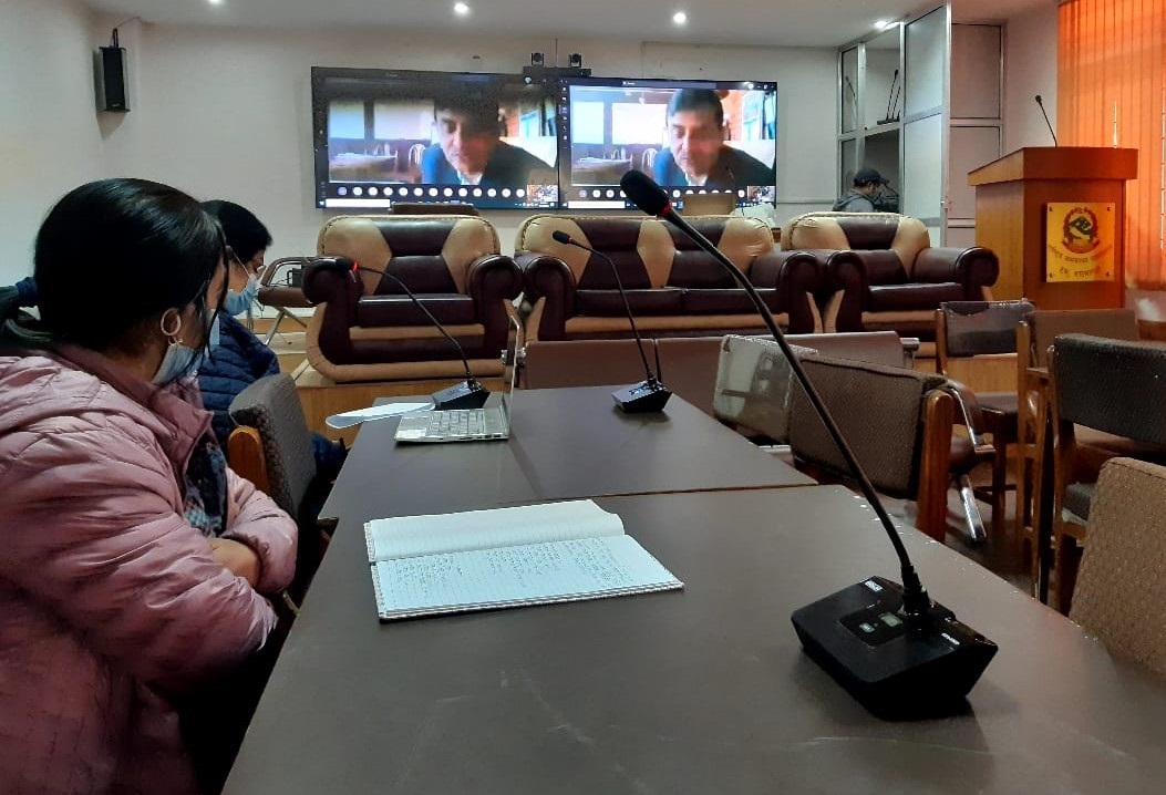 Picture 1: Dr. Bikash Devkota, Chief QSRD, MoHP giving welcome remarks on WAAW 2020 celebration week at NPHL virtual session.