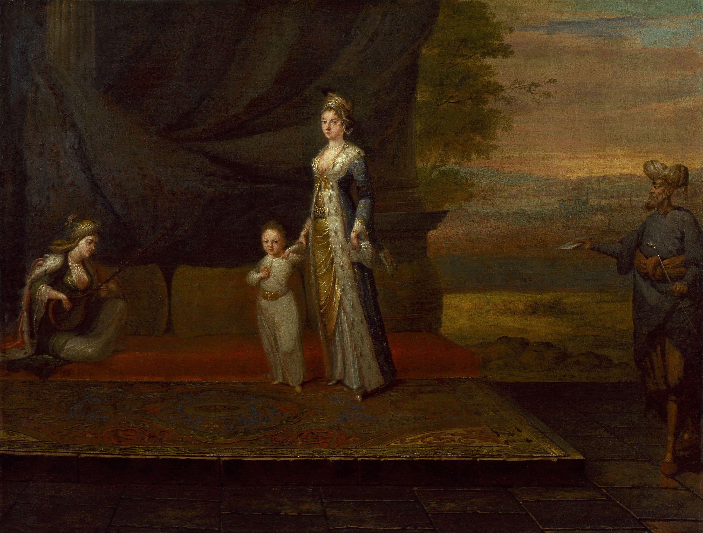 Painting of Lady Mary Wortley Montagu with her son