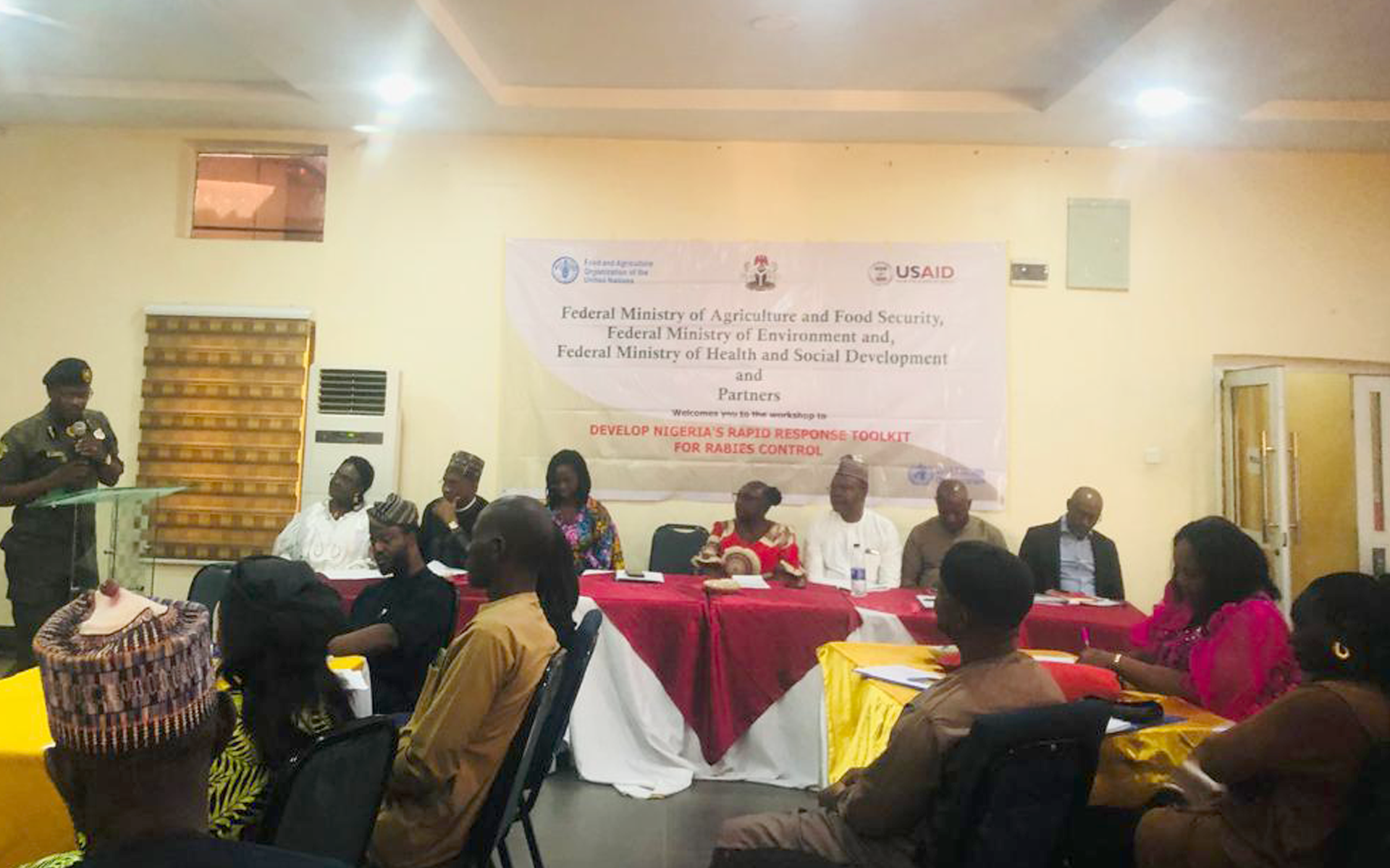 Rabies-Nigeria7 Stakeholders from the human, animal, and environmental health sectors collaborate with GARC, WHO and FAO to develop Nigeria’s National Rabies Rapid Response Toolkit. Keffi, Nasarawa State. December 1st – 6th, 2024.