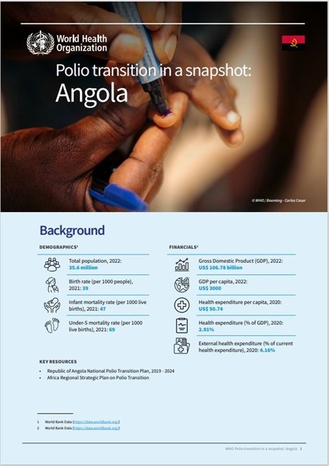 Angola Polio Transition Snapshot