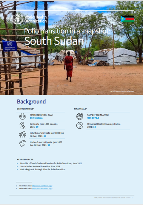 South Sudan Polio Transition Snapshot