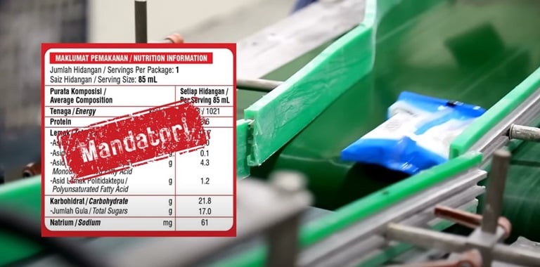 Salt label in Malaysia