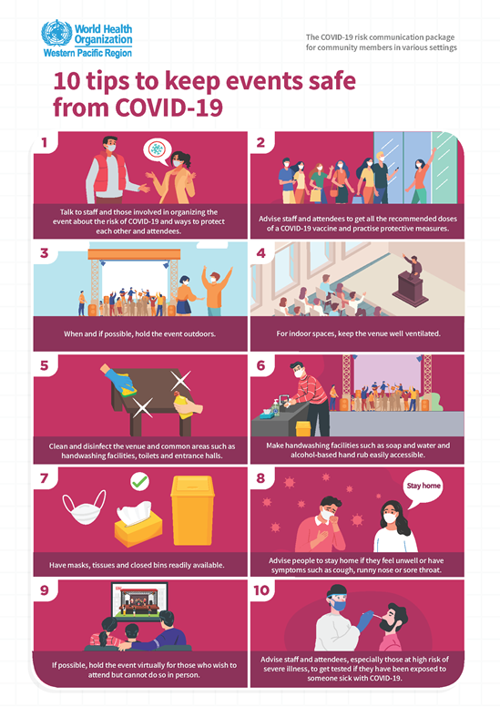 10 tips to keep events safe from COVID-19